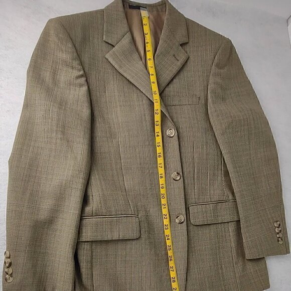 OLEG CASSINI Mens Tan/Brown Blazer Size 39S - Picture 9 of 12